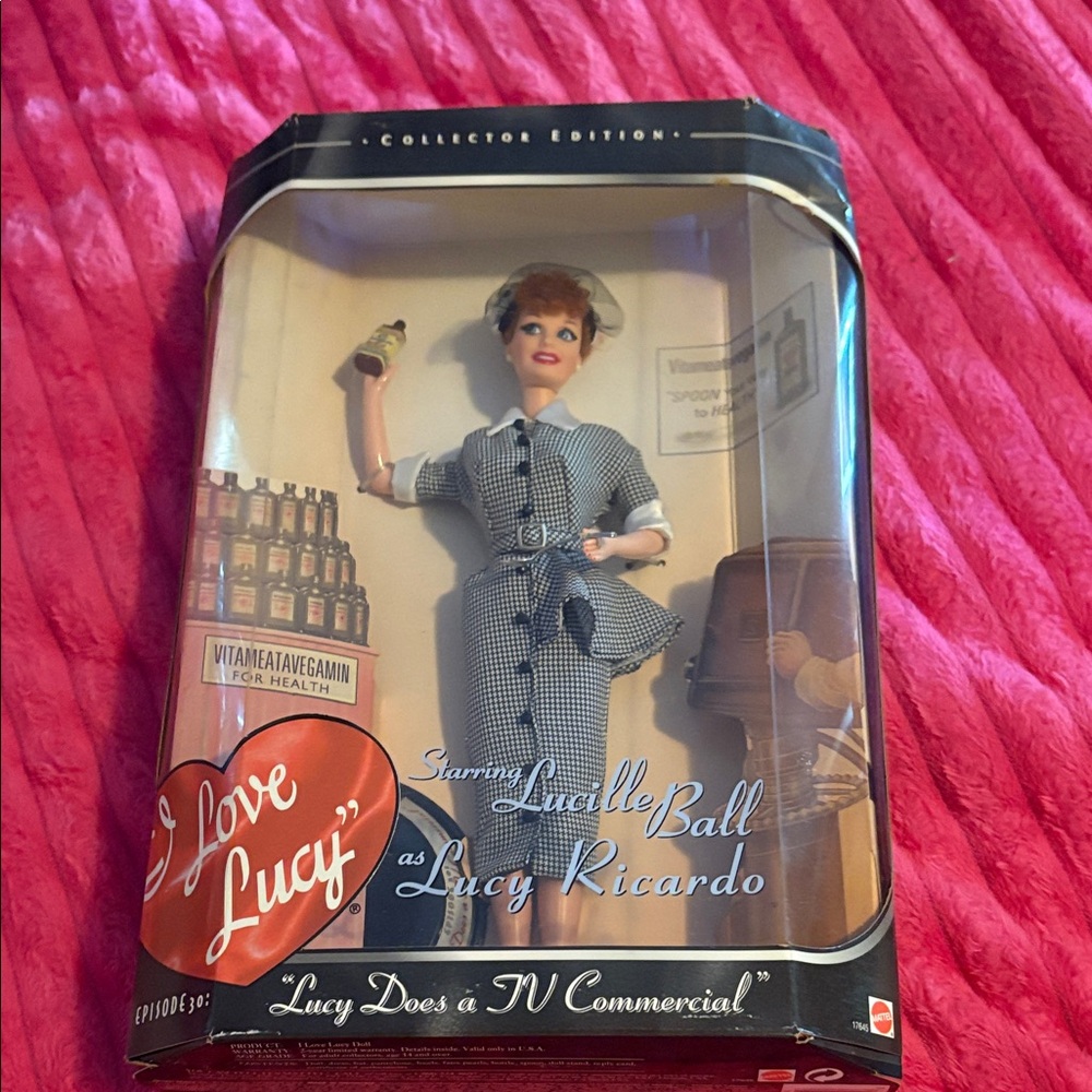 1997 Mattel I Love Lucy "Lucy Does a TV Commercial" Barbie doll